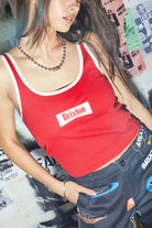 Women's Brixton Banner Ringer A-Tank in the color Adrenaline Rush - Men's Lifestyle image