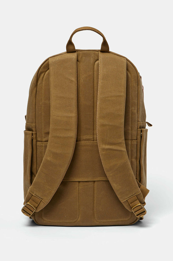 Brixton Unisex Traveler Backpack - Olive Brown | Back