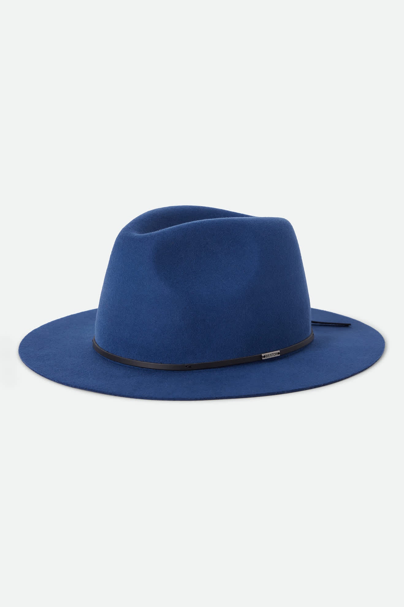 Unisex Wesley Fedora in the color Classic Navy/Black - Front Product Laydown Image