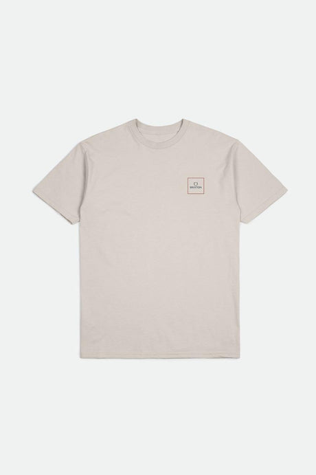 Alpha Square S/S Standard Tee - Cream/Flint Blue/Scarlet Red