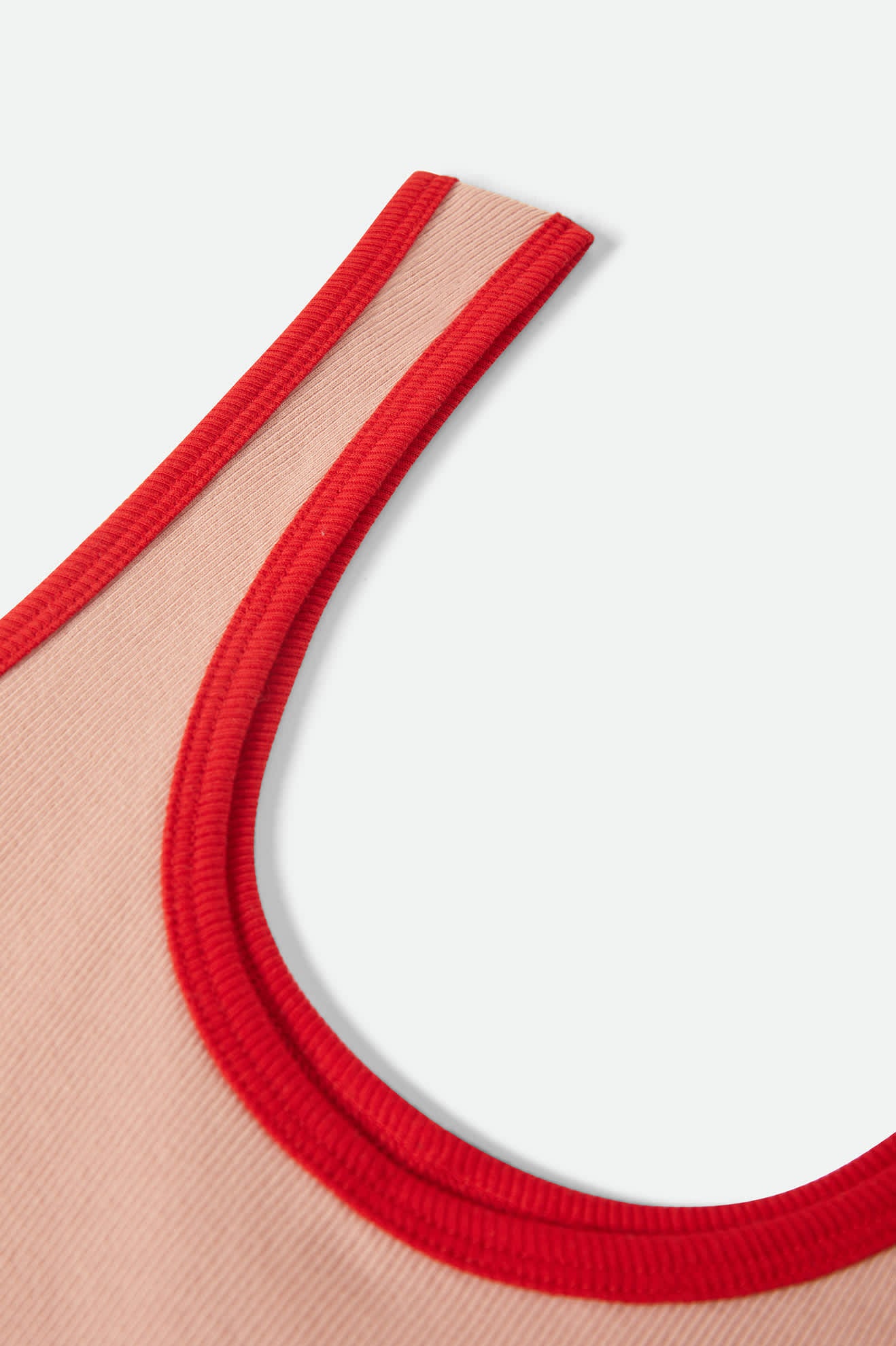 Women's Take It Easy Ringer A-Tank in the color Silver Pink - Additional Laydown image