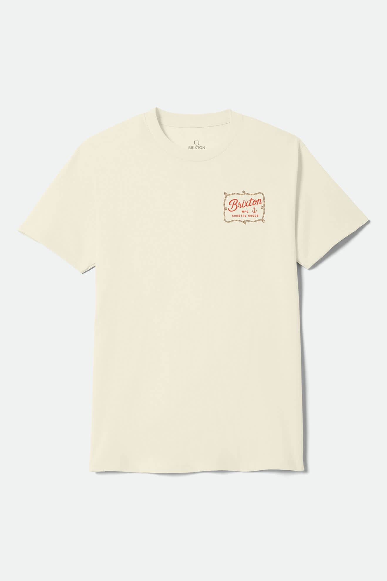 Men's Anchor Standard T-Shirt in the color Cream - Front Product Laydown Image