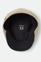 Unisex Brood Newsboy Cap in the color Khaki Stripe/Washed Black - Additional Laydown image