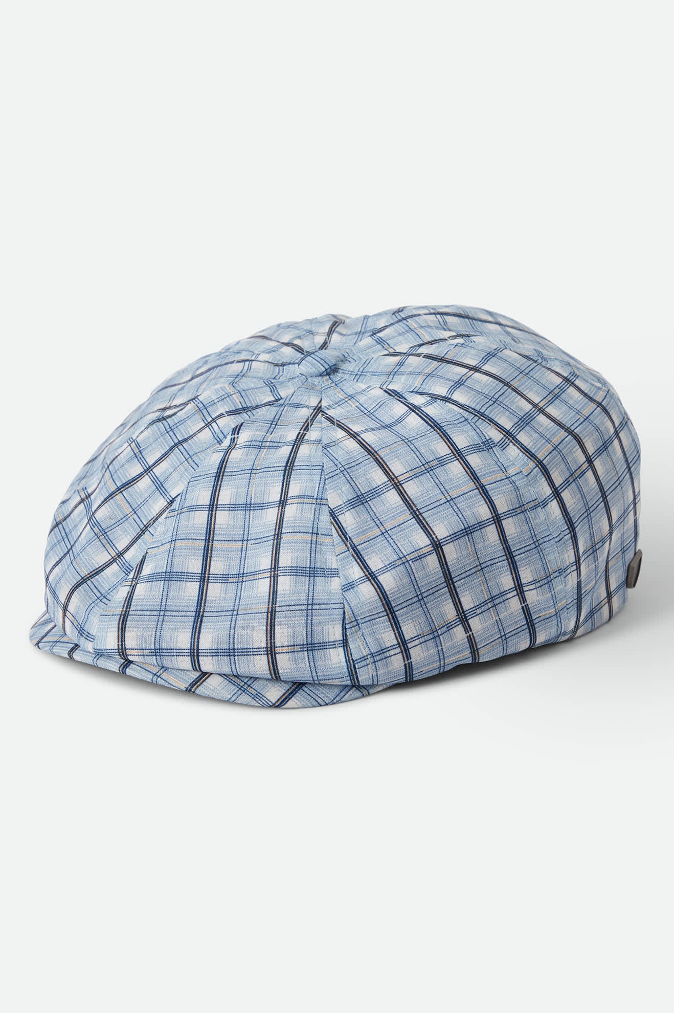 Unisex Brood Newsboy Cap in the color Blue Window Plaid - Front Product Laydown Image
