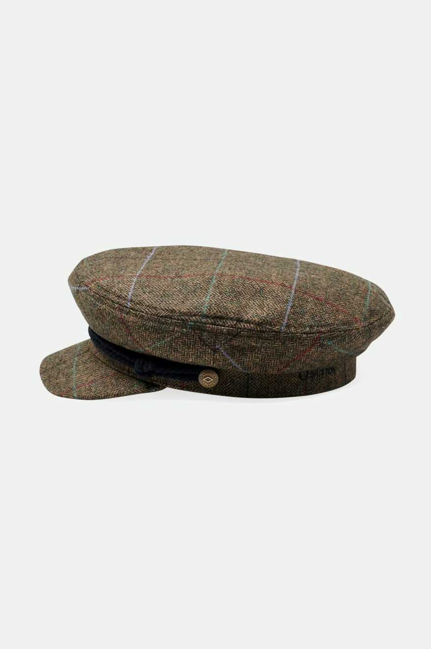Brixton Unisex Fiddler Fisherman Cap - Brown/Black | Extra Shot