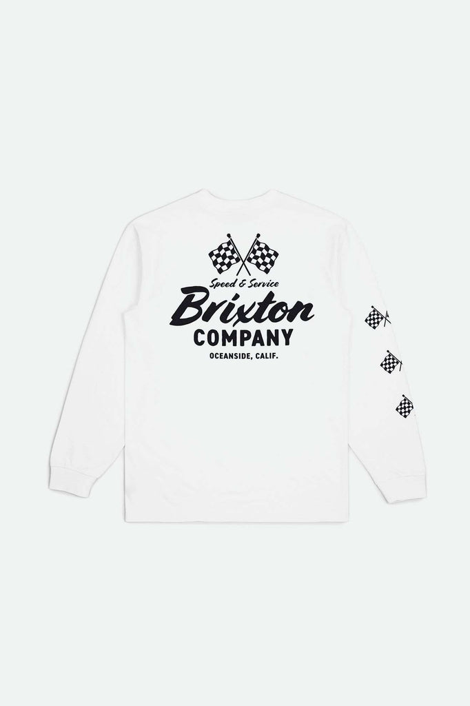 Back Laydown Image for Wayburn L/S Standard T-Shirt - White