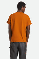 Men's Union Heavyweight S/S Boxy Pocket T-Shirt in the color Rustic Caramel - Men's Back View