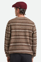 Unisex Brood Newsboy Cap in the color Port - Men's Back View