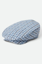 Unisex Century Barrel Snap Cap in the color Blue Window Plaid - Front Product Laydown Image