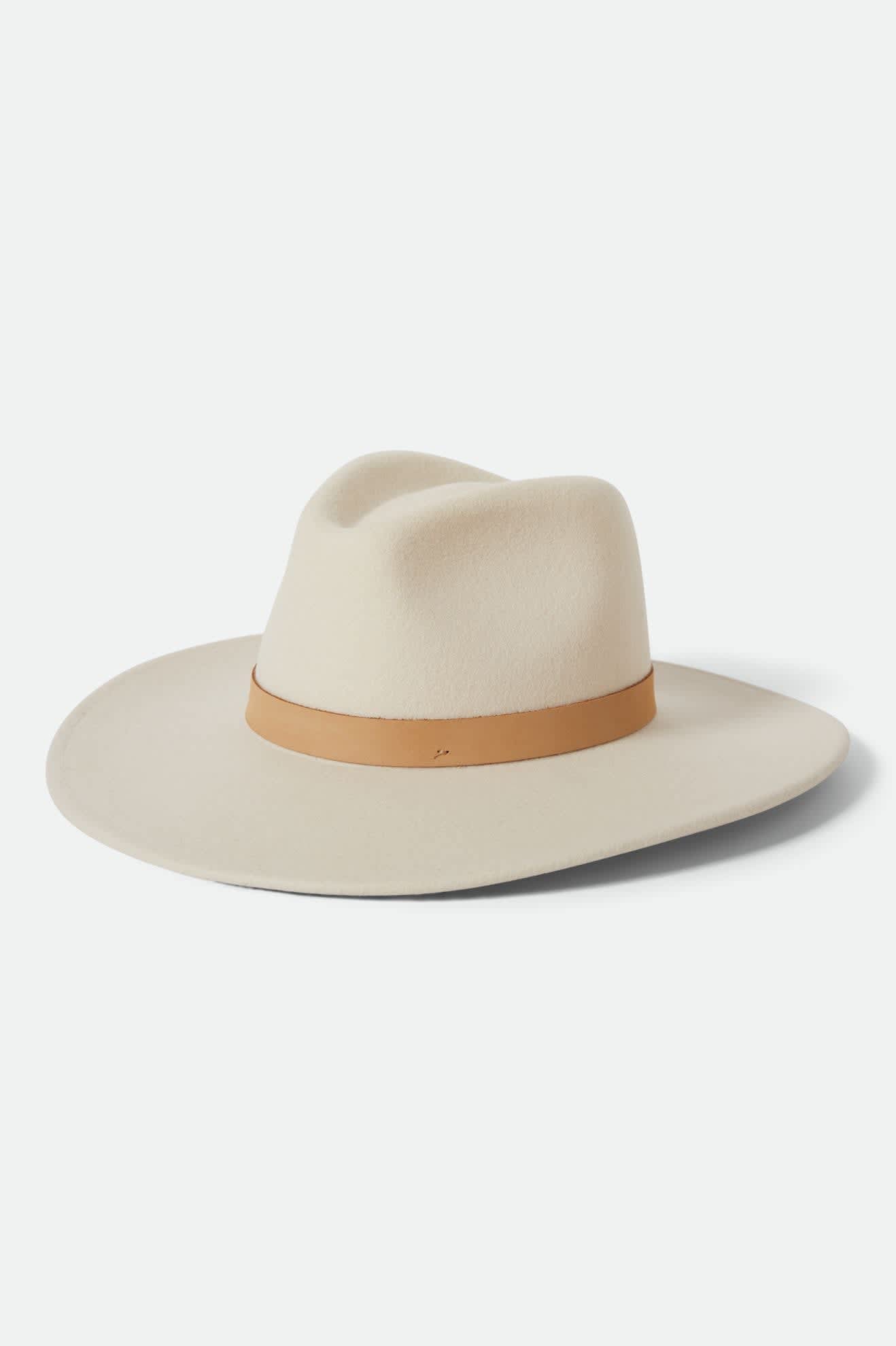 Women's Harper Felt Hat in the color Dove/Natural - Front Product View