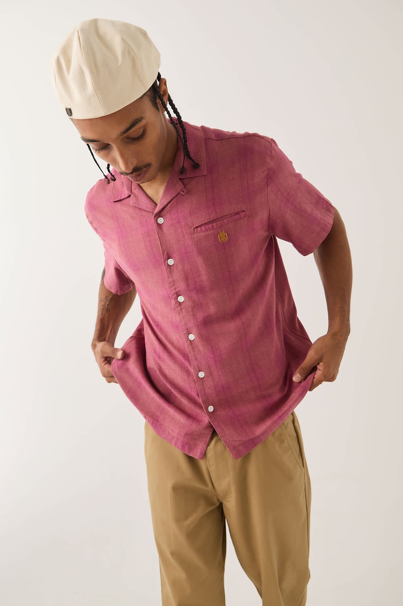 Men's Century Shirt in the color Pink Shadow Plaid - Additional Fit image