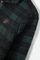 Men's Arctic Fleece Mock Neck Jacket in the color Forest Green - Additional Laydown image