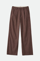 Women's Ludlow Trouser Pant in the color Pinecone Brown Houndstooth - Front Product View