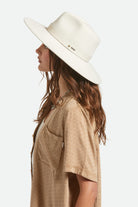 Women's Eleanor Felt Packable Hat in the color Off White - Women's Side View