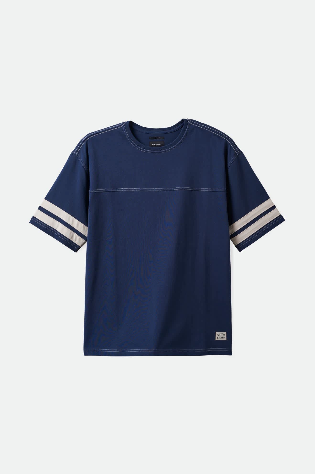 Men's Varsity Heavyweight Football T-Shirt in the color Washed Navy - Front Product View