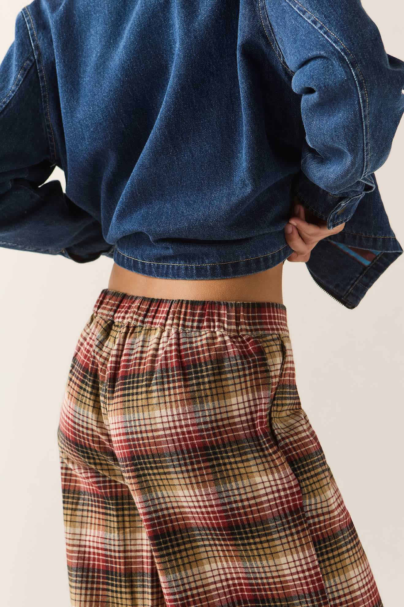 Women's Service Trouser Pant in the color Plaid Mash Up - Additional Fit image