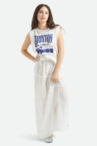 Women's Sunday Cruising Club Muscle Tank in the color Vintage White - Additional Fit image