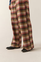 Women's Service Trouser Pant in the color Plaid Mash Up - Women's Side View