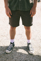 Men's Everyday Stretch Hybrid Short 5.5" in the color Washed Navy/Sunbaked Herringbone - Men's Lifestyle image