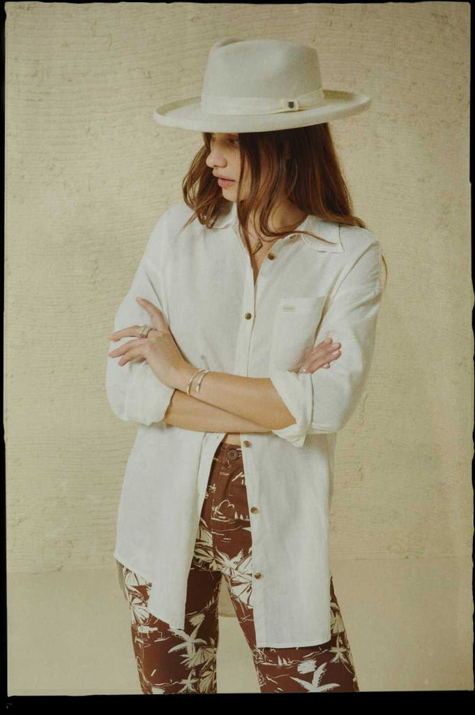 Women's Fit, Extra Shot | Vintage Linen L/S Woven Shirtdress - Off White