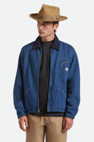 Unisex Swindle Convertabrim Fedora in the color Antique Bronze - Men's Front View