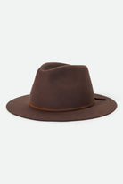 Unisex Wesley Packable Fedora in the color Chocolate - Front Product View
