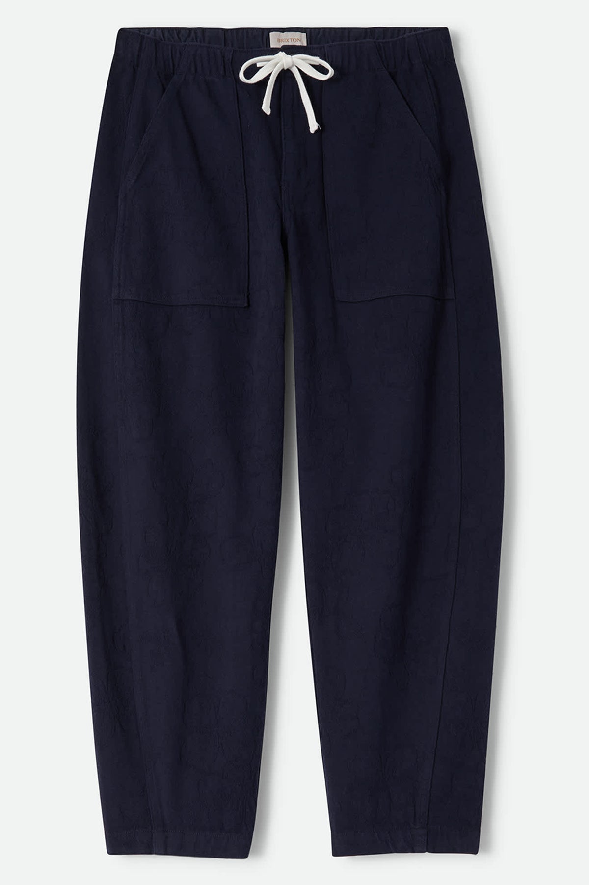 Women's Utility Everyday Barrel Pant in the color Washed Navy - Front Product Laydown Image