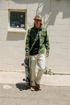 Men's Bowery Heavyweight L/S Flannel in the color Cypress Green/Black - Men's Lifestyle image