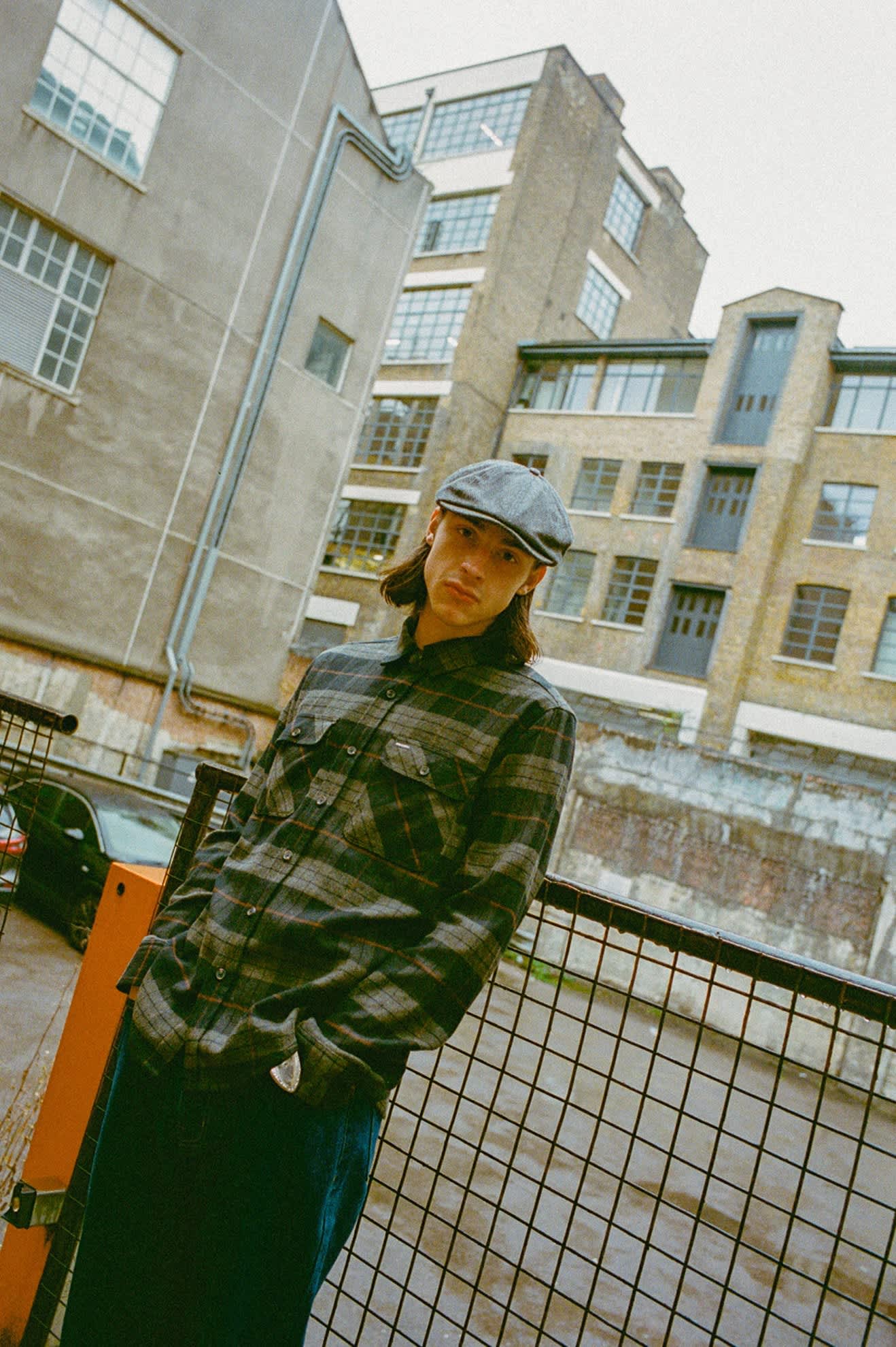 Unisex Brood Newsboy Cap in the color Grey/Black - Men's Lifestyle 2.0