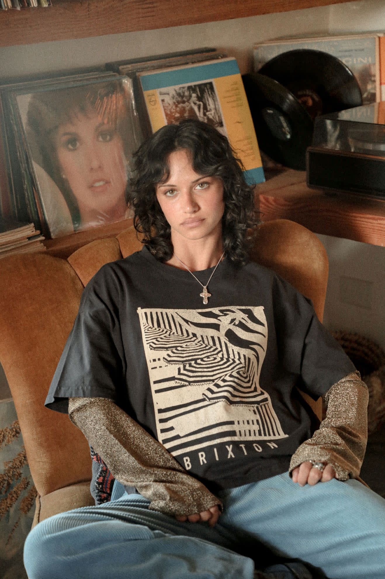 Women's Poolside Boxy Crew T-Shirt in the color Washed Black - Women's Lifestyle 2.0