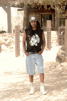 Men's Wolcott Worn In Boxy Muscle Tank in the color Black - Men's Lifestyle 3.0