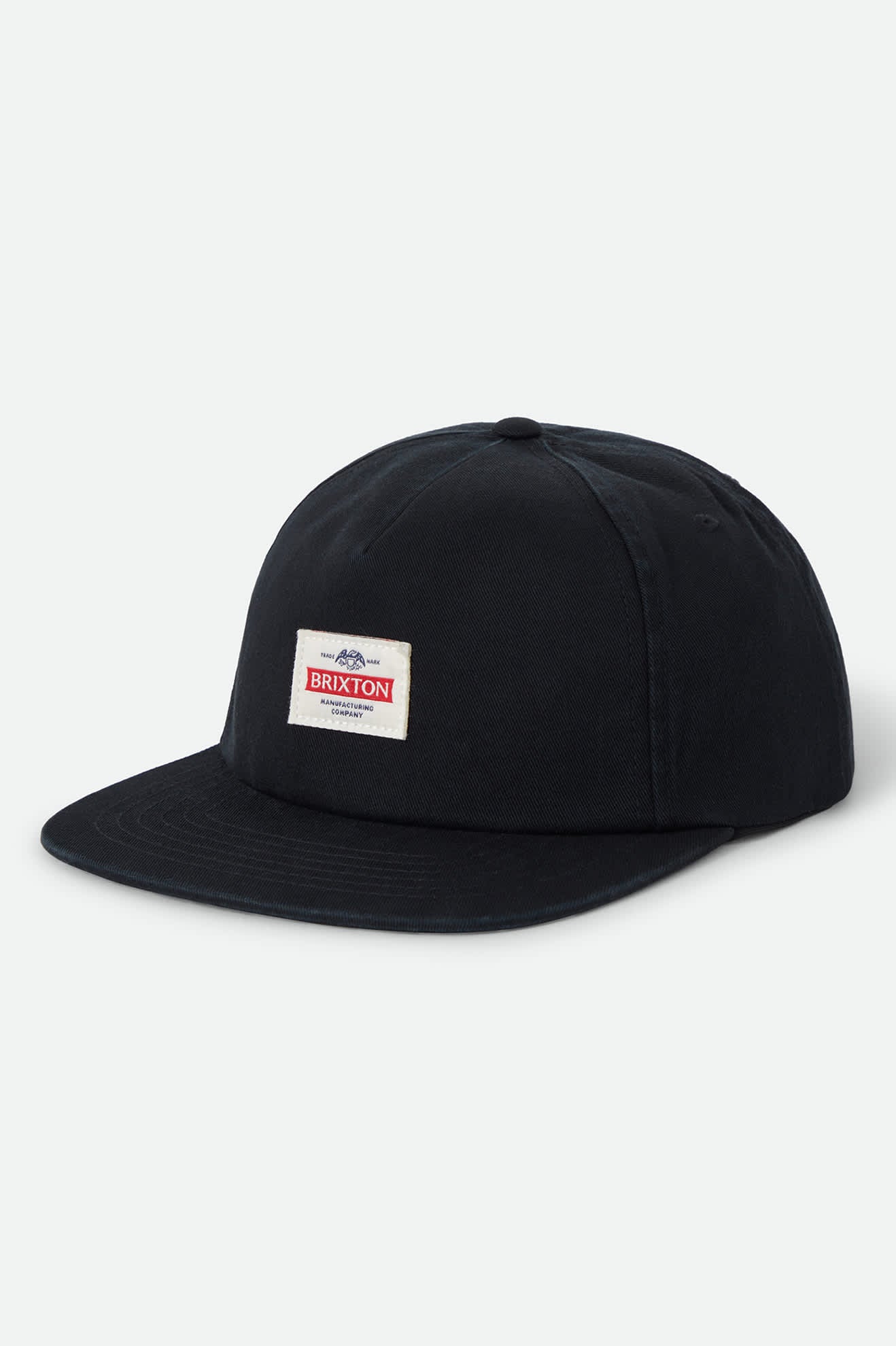 Unisex Trademark Snapback in the color Black - Front Product Laydown Image