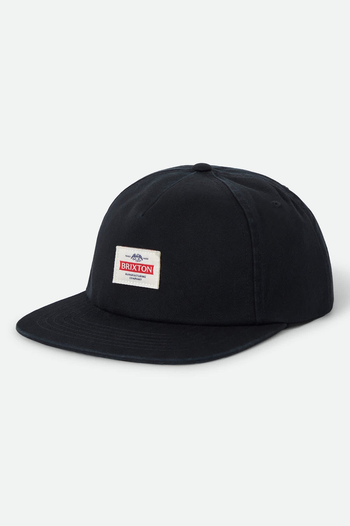 Unisex Trademark Snapback in the color Black - Front Product Laydown Image