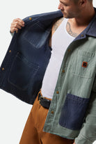 Men's Assembly Reversible Chore Jacket in the color Indigo/Pine Needle/Whitecap - Additional Fit image