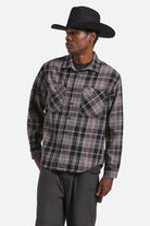 Men's Vintage Wash Flannel in the color Black/Charcoal Beige/Slate - Men's Front View