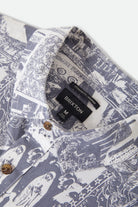 Men's Charter Print Short Sleeve Shirt in the color Navy/White Collage - Additional Laydown image