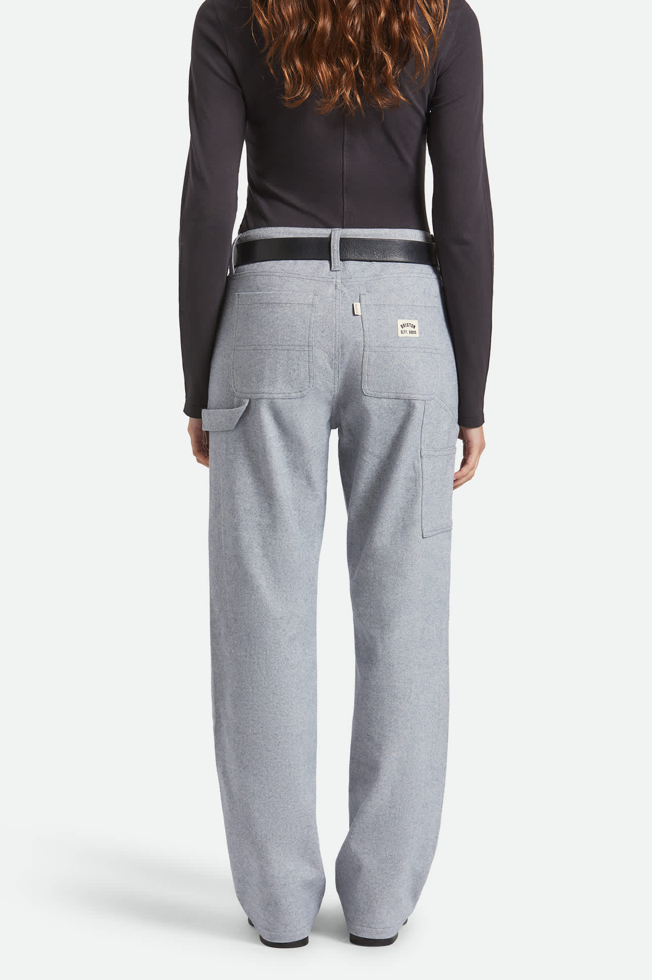 Women's Essex Patched Painter Pant in the color Brushed Blue - Women's Back View