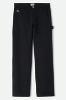 Women's Essex Embroidered Painter Pant in the color Black - Front Product Laydown Image
