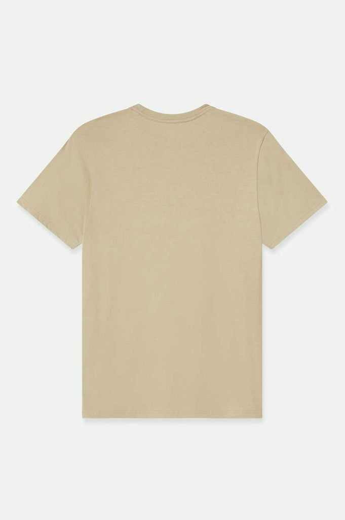 Brixton Men's Premium Cotton S/S Tailored T-Shirt - Oatmeal | Back
