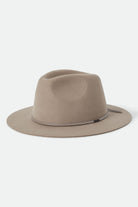 Unisex Wesley Fedora in the color Timeless Taupe - Front Product Laydown Image