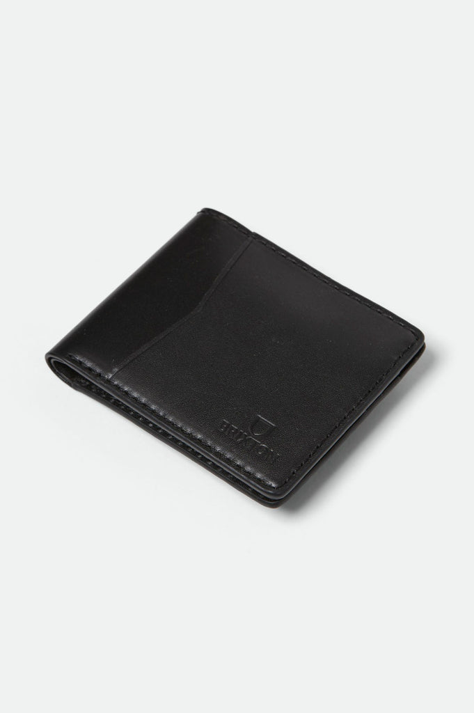 Brixton Unisex Traditional Leather Wallet - Black | Profile