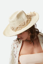 Women's Matteo Straw Hat in the color Bone/Bone - Women's Side View