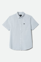 Men's Sanford Oxford Woven in the color Dusty Blue - Front Product Laydown Image