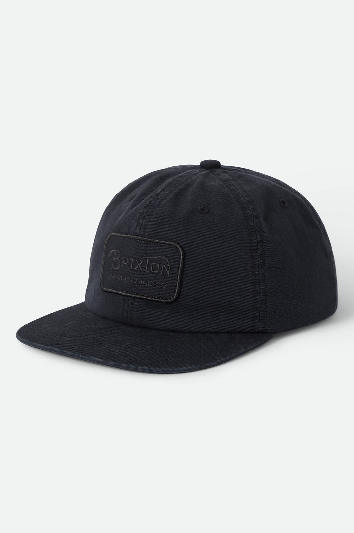 Unisex Grade Snapback in the color Black/Black - Front Product Laydown Image