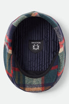 Unisex Century Barrel Snap Cap in the color Navy/Green/Red/Cream - Additional Laydown image