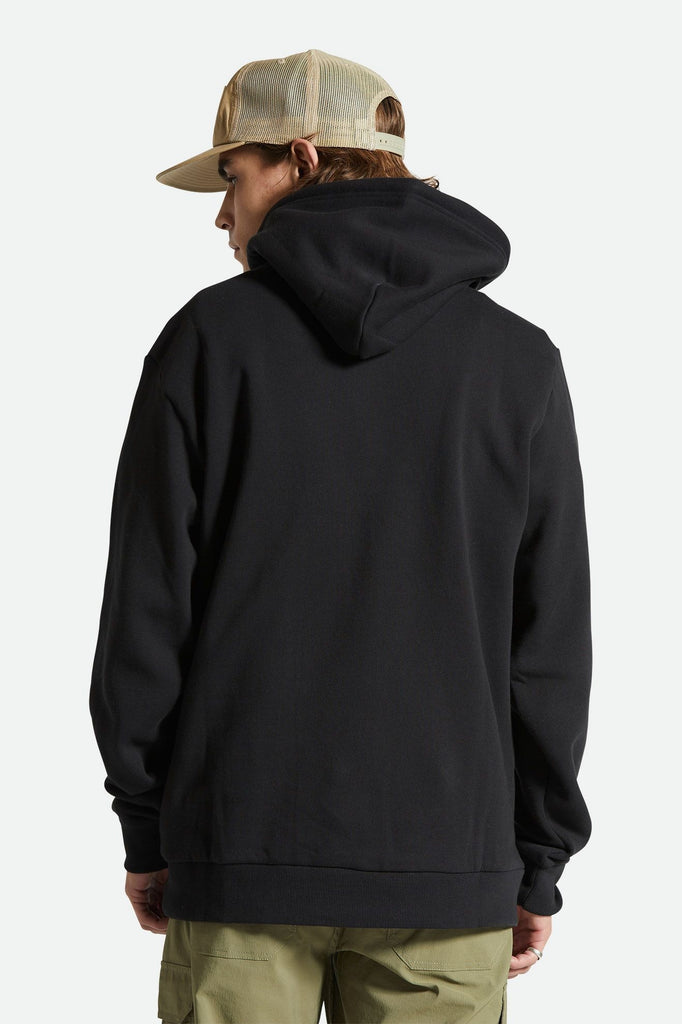 Men's Fit, Back View | Bass Brains Monster Hood - Black