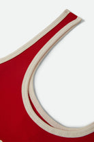 Women's I'm With The Band Ringer A-Tank in the color Adrenaline Rush - Additional Laydown image