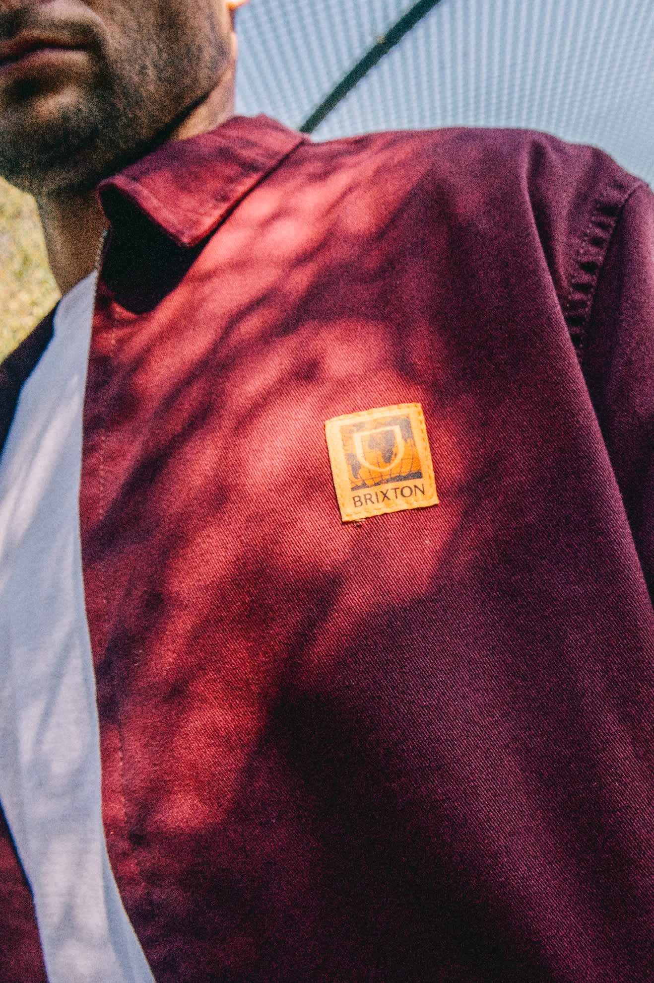 Men's Union Relaxed Harrington Jacket in the color Port - Men's Lifestyle image