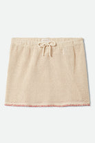 Women's Mini Crochet Skirt in the color Timeless Taupe - Front Product Laydown Image