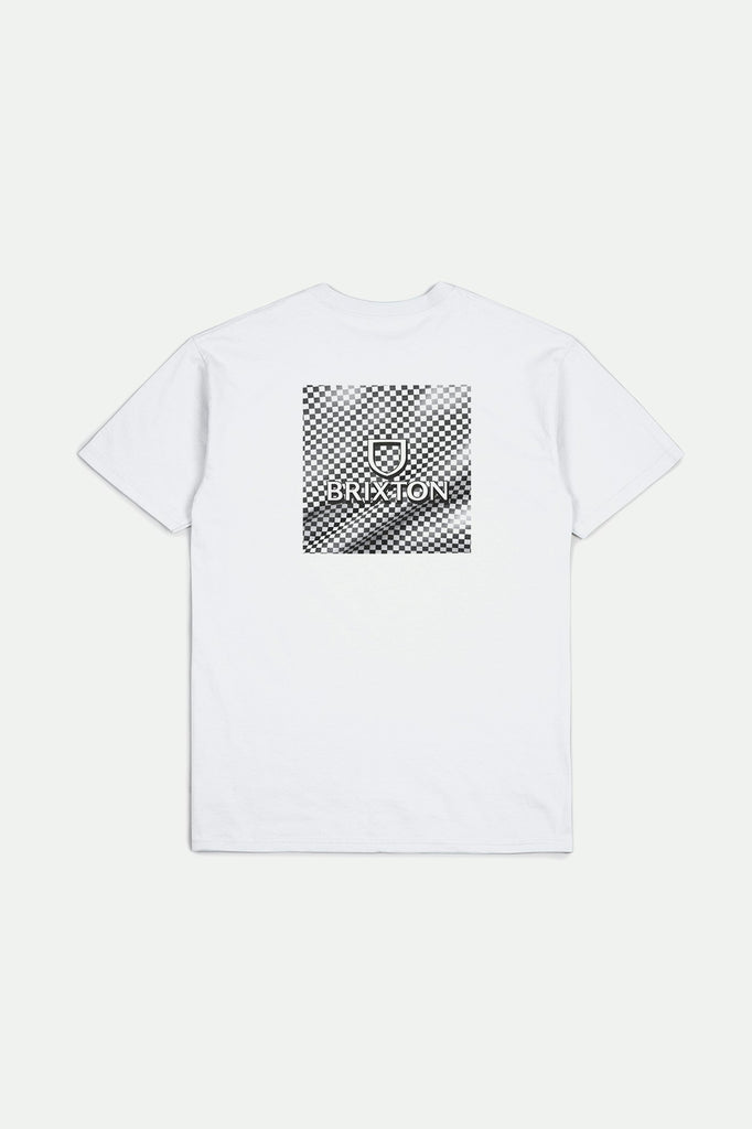 Back Laydown Image for Alpha Square S/S Standard T-Shirt - White/Black/White